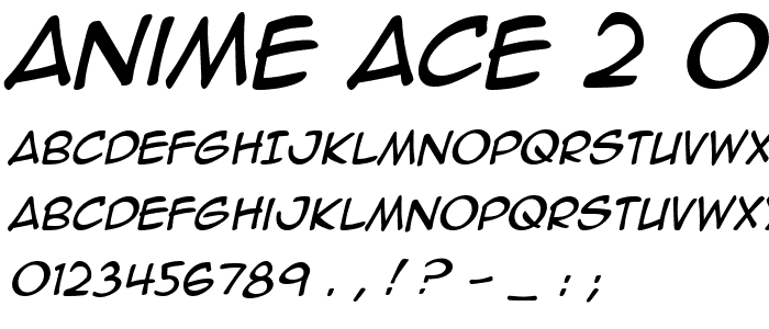 Anime Ace 2_0 BB Italic font